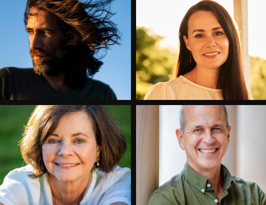 From top left: Behrouz Boochani, Dr Kylie Moore-Gilbert, Geraldine Brooks AO, and Professor Peter Greste.