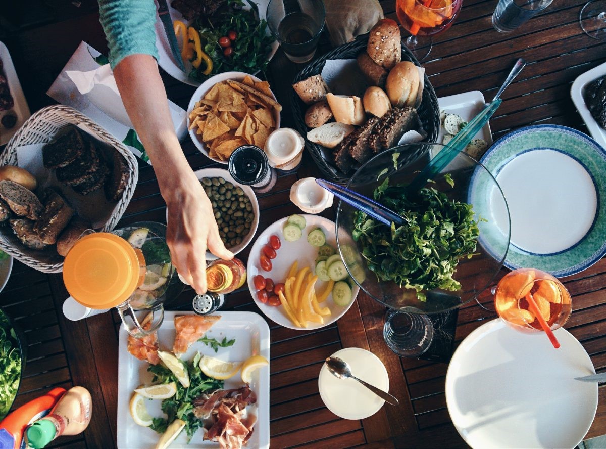 Table with food