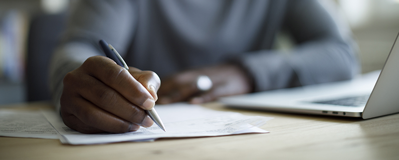 Signing a contract