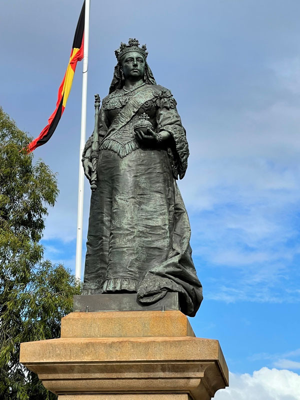 Queen Victoria Statue from Victoria Square: Artist and researcher James Tylor says Queen Victoria reflects a culture that invaded South Australia and a hierarchical system that put Aboriginal people at the bottom.