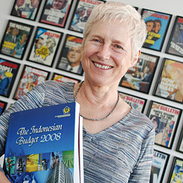 Diane Elson with the Indonesian budget
