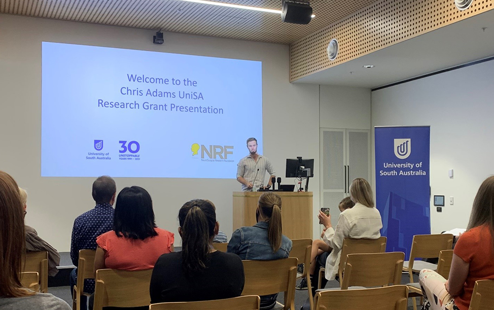 Chris Adams’s brother, Russell also speaking at the 2021 Chris Adams UniSA Research Grant presentation at UniSA’s Bradley Building this month.