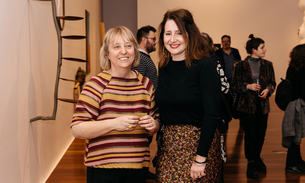 Louise Haselton with Samstag Museum's Gillian Brown