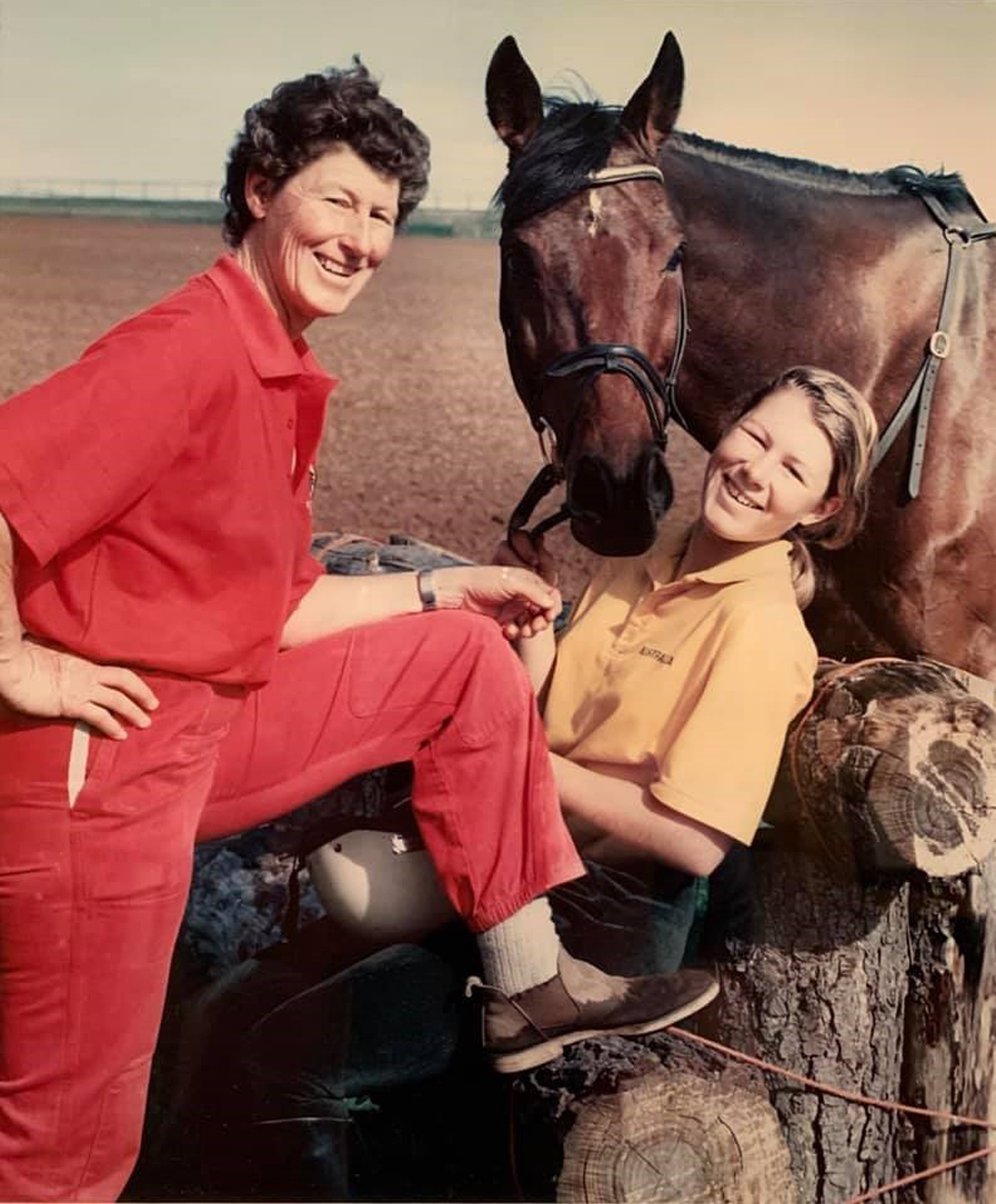 A young Wendy (right) with mother and mentor, Di Schaeffer. Source