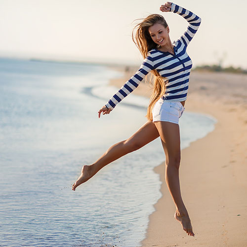 beautiful woman on beach 