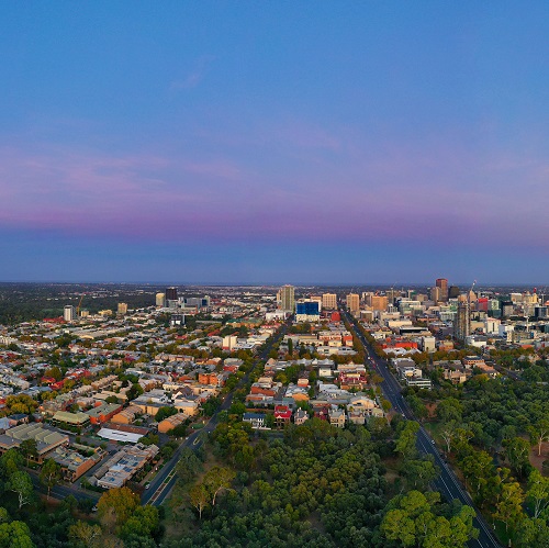 Aerial view of Adelaide