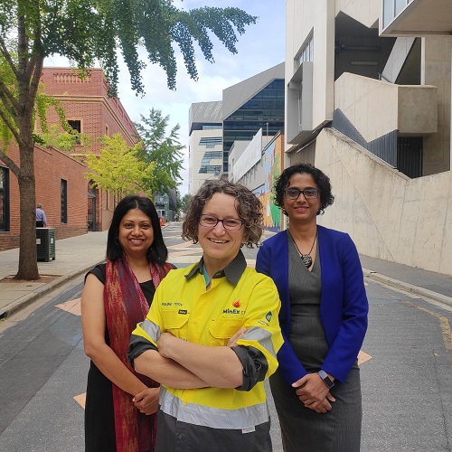 Three UniSA researchers at City West campus