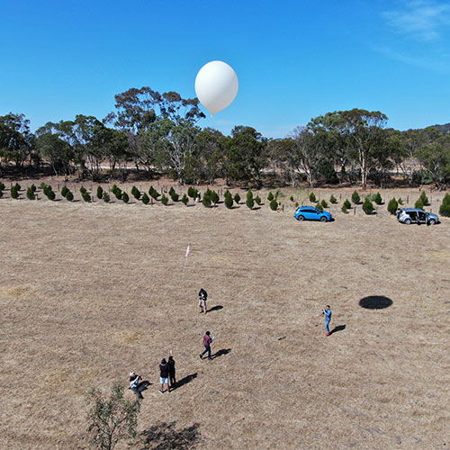 Space balloon launching