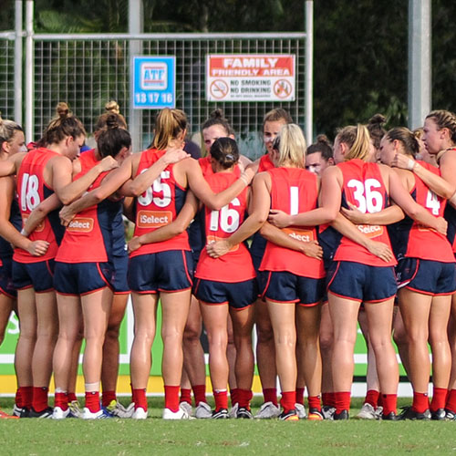 Melbourne AFLW Huddle