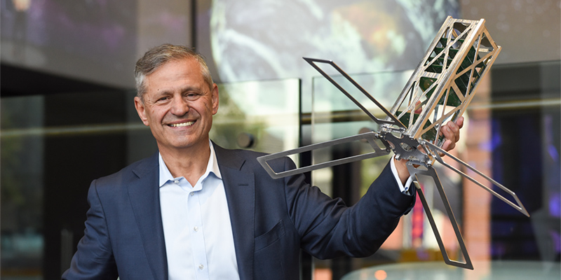 Bid Leader and SmartSat CEO designate, UniSA’s Professor Andy Koronios, says the CRC will be a game changer for Australia’s space economy. Photo by Catherine Leo