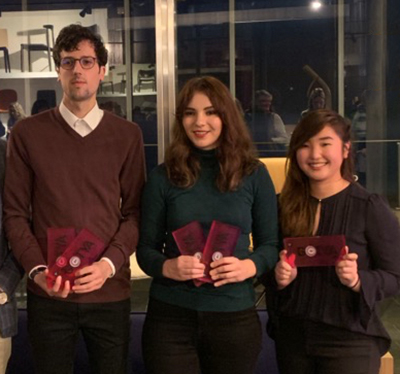 2019 SA/NT GOTYA recipients Joshua Bernardi, Emily Renner and Yin Shan Chee. Photo by Caroline Caneva