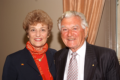 Bob Hawke with Professor Fiona Stanley AC, who delivered the 2008 Hawke Lecture, The greatest injustice: why we have failed to improve the health of Aboriginal people.