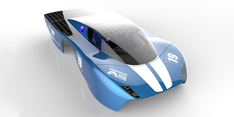 The energy management system ensures the solar powered car travels the maximum distance each day with the available amount of light.