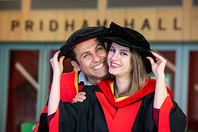 Roya and Sam Rudd on their joint graduation day.