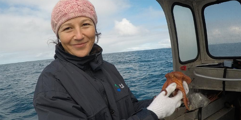 Dr Zoe Doubleday during her marine research.