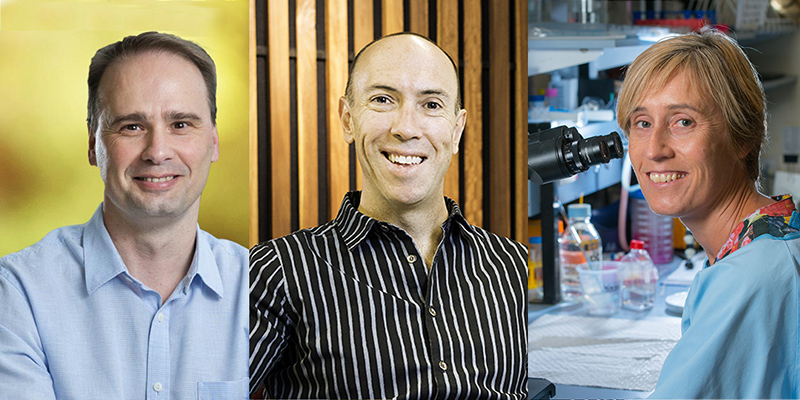 Professors Benjamin Thierry, Lorimer Moseley and Claudine Bonder.