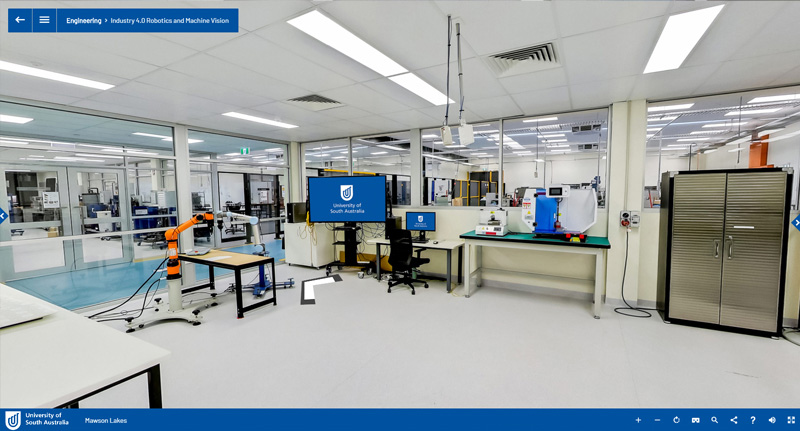 Virtual tour Mawson Lakes Industry 4.0 robotics and machine vision