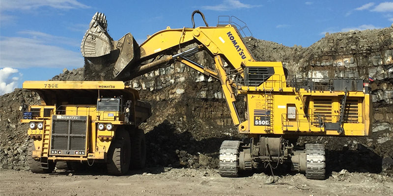 Construction truck loader