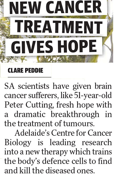 Press clipping: The Advertiser, 2 July 2020.
