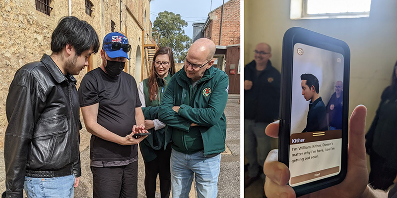 UniSA students worked closely with Adelaide Gaol staff to develop the AR app Escape from the Gaol.