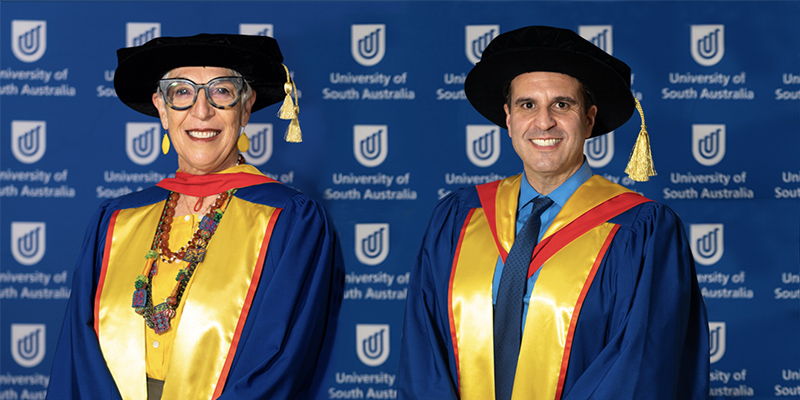 Social entrepreneur and activist Ronni Kahn and property developer and business leader Shaun Bonétt were made Honorary Doctors of UniSA in April. 
